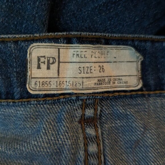 Free People Boyfriend Jeans Distressed Button Fly 26 - Picture 7 of 10